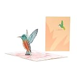 TOSSPER -pop-up-kolibri-Vogel-gruß-Karte Denkt an Ihre Karte Für Geburtstag Vatertag Muttertag Hochzeitsumschlag