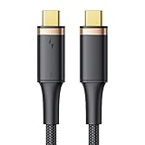 KROK Thunderbolt 3 Kabel 0,8m / 40Gbps, TB4 USB C 4.0 100W Unterstützt 1x5K60Hz, Mac, Externe SSD, eGpu, USB C Docking. Aufladen + Audio & Video, Datenübertragung