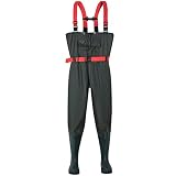 Zyxdk Frauen Männer Nylon Wathosen, Entenjagd Fliegenfischen Passen mit Wasserdichte Isolierte Stiefel, Heiß Geschmolzene Getapte Nähte (Color : Green, Size : US6.5/EU37/UK4.5)