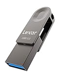 Lexar USB-Stick 128 GB (USB Typ C und USB Typ A) bis zu 100 MB/s, 2-in-1 Laufwerk USB 3.2, Metall, wasserdicht, stoßfest, origineller Speicher, JumpDrive für Laptop/PC/Auto/TV