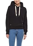 Ragwear GOBBY Damen Frauen Kapuzenpulli,Kapuzenpullover,Hoodie,Pullover mit Kapuze,Regular Fit,Schwarz,M