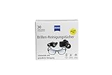 ZEISS Brillen-Reinigungstücher (1 x 30 Stück), alkoholfrei, zur schonenden & gründlichen Reinigung Ihrer Brilleng