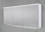 Intarbad ~ Spiegelschrank 170 cm integrierte Multilight-LED-Beleuchtung Doppelspiegeltüren Berglärche Anthrazit IB1995