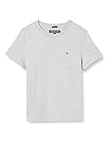 Tommy Hilfiger Jungen Boys Basic Cn Knit S/S T-Shirt, Grau (Grey Heather 004), 140 (Herstellergröße: 10)