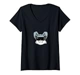 Damen FPV Racing Drohne Osterhase T-Shirt mit V