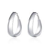 XQAQW Silber ovale Ohrringe Schmuck für Hochzeit und Jub