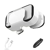 3D Brille, Virtual Reality Brille Headset Handy Augenschutz VR Brille für 3D Film und Spiele, Bluetooth Controller für iPhone 13 Pro Max/13 Pro/13/12/11, für Samsung Galaxy S21, Huawei, Xiaomi-S