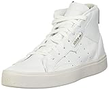 adidas Originals Sleek Mid Leather Schuhe für Damen, Weiá (FTWR Weiß/FTWR Weiß/Kristall Weiß), 35.5 EU