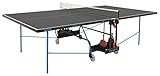 TIBHAR 1700W | Tischtennis-Platte Outdoor Designed by Sponeta | wetterfeste 4mm Melaminplatte | rollbar | klappbar | Allein-Training | grau | 48kg