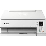 Canon PIXMA TS6351 Drucker Farbtintenstrahl Multifunktionsgerät DIN A4 (Scanner, Kopierer, Fotodrucker, OLED, 4.800 x 1.200 dpi, USB, WLAN, 5 separate Tinten, Duplexdruck, 2 Papierzuführungen), weiß