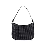 Hexagona Damen Paris ECLATS Kollektion-Schwarz-aus Synthetik Aktentasche-Satchel Umhängetasche, L : 30,5 x h : 22,5 x P : 9