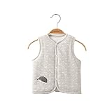 ZANZAN Kinder Winterweste Baby warme Weste, mädchen Junge Nette Weste Winter verdickung Kinder süße kleine igele ärmellose Jacke warme Kinderweste (Color : Grau, Größe : 73)