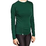 Alpin Loacker Merino Langarmshirt Damen - Das Premium Merino Damen Sport Shirt und Wandershirt Damen, Grün M