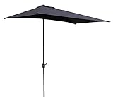 Pure Home & Garden Wand Kurbelschirm Shade 250 x 130 cm anthrazit, UV-Schutz 40