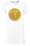 Hercules Symbol Damen T-Shirt Kleid Lang Weißer Rundhals Leichtes Lässiges Kurzarm Women's White Crew Neck Casual Short S