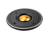 Wnuanjun HiFi 3-Zoll-Hochtöner-Lautsprecher 6Ohm 60W 82mm Höhle-Lautsprecher für BX2. Ersatz Home Audio DIY Dome Goldfilm mit Metallabdeckung (Größe : 2pcs)