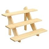 Colcolo Holzschmuck Display Rack, Ohrring Karten Display Halter Ständer, Schmuckturm für Ohrringkarten, Halsketten, Schlüsselanhänger - 3 S