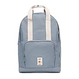 Lefrik - Capsule Rucksack mit Fronttasche kompakt und praktisch - 100 % recycelter Stoff - Eco Friendly, Blau (Stone Blue), S