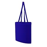 My Custom Style Einkaufstasche aus Baumwolle 140gr / mq elektrisch blau 38x42cm Griffe 70