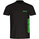 Multifanshop® Herren T-Shirt Mönchengladbach - Brust & Seite - Druck:grün - Shirt Männer Fußball Fanartikel Fanshop - Größe:5XL schw