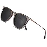 TSEBAN Vintage Damen Sonnenbrille Polarisierte Frauen Brille, Acetat-Rahmen & UV 400 Schutz,Schildpatt,Einheitsgröß