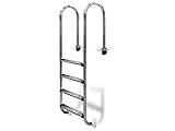 Einbauleiter Trendline eng 4-stufig Poolleiter V2A Ø 42 mm H