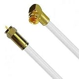 Sat Kabel Fritz!Box Cable Vodafone Kabel Kabelanschluss Anschlusskabel Satkabel Koaxkabel TV Kabel Satanschlusskabel Fernsehkabel Full HD 4K 8K UHD 7mm 135dB (2 Meter, Gold Gerade-Winkel)