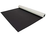 PVC Bodenbelag EXPOTOP Vinyl - 2,00m x 1,00m, Uni Schwarz CV-Boden Meterware, Reflektiert Nicht, Schwer Entflammb