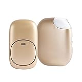 DHCZZRS774 Türklingel wasserdichte Funk-Türklingel Funk-Türklingel-Set 38 Melody Geeignet for das Home Office Krankenhaus Einkaufszentrum Villa School Türklingel mit Kamera (Color : Gold A)