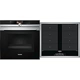 Siemens HM676G0S6 iQ700 Einbau-Elektro-Backofen mit Mikrowelle/Edelstahl/A+ / Smart Home kompatibel via Home Connect/varioSpeed & EX645FXC1E iQ700 Kochfeld Elektro/Ceran/58,3