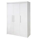roba Kleiderschrank 'Maren', Schrank Babyzimmer, 3 Türen, 2 Kleiderstangen; Kinderzimmer Schrank, weiß
