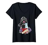 Damen I Love Mom Tattoo Design I Mama Neufundländer T-Shirt mit V