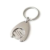 Seat 000087066SAHW Schlüsselanhänger Einkaufswagenchip Keyring Anhänger Coin Chip Silb