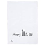 Köln Skyline | Schatzkammer Design | Köln Souvenir Geschenk | Geschirrtuch | Küchentuch | Halbleinen | 50x70cm | Handsiebdruck | aus Lüneburg