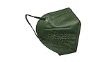 Gima CEPM Comfymask FFP2 NR-Filtrierende Maske, Made in Italy, 4 Lagen, Dunkelgrün, Weicher und Bequemer Stoff, mit Anpassungsfähigem Nasenbügel, elastischen, PSA-Zertifikat, 20 Stck in Beuteln x 2