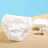 Herren Einmal Slip Aus Baumwolle Bequem Und Hautfreundlich Unterwäsche für Outdoor, Reisen, Geschäftsreisen, Aufenthalte,White 5pcs,XL