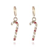 Zuiaidess Weihnachten Ohrringe - Cartoon Weihnachtsbaum Glocke Krücke Anhänger Ohrringe, Frauen Charme Schmuck Geschenke, Europäisch Amerikanische Mode Ornamente, 2