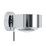 Top-Light Puk Maxx Wall Plus Wandleuchte Chrom glänzend - Leuchtenkopf Glas-L