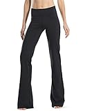 SAFORT Regular/Tall Bootcut Yoga Hose mit 71cm/76cm/81cm/86cm Schrittlänge, 4 Hosentaschen,Lange Bootleg-Hose, Flare-Hose - Schwarz - XXL
