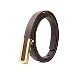DSJTCH Frauen Leder Gürtel Metall Verstellbarer Leder Dünn Gürtel for Frauen Kleid Anzug Weißer Gürtel Bund Bund (Color : 08, Size : 39 inch)