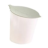 FURUIWUFENG Mülleimer Desktop Mülleimer Kreative Flip Kleine Papierkorb Haushalt Lagerung Eimer Blattform Abdeckung Mini Mülleimer Kreative Tilt Design Ab