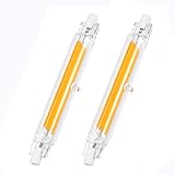 R7S LED 118mm Dimmbar,HYCBTC,R7S LED 20W 2000LM Warrmweiss 3000K, COB R7S led 118mm NO Flackern Super Helligkeit CRI-80,2PCS