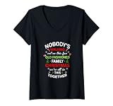 Damen Xmas Nobodys Walking Out On This Old Fashioned Christmas T-Shirt mit V