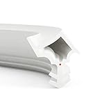 DIWARO® Stahlzargen-Dichtung SZ006 | weiß oder grau | 5 lfm für Haus- und Innentüren. Zum Schallschutz und abdichten der Tür. Bestehend aus TPE (Thermoplastischen Elastomer) (weiß)