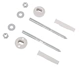 HandWerk Waschtisch Befestigung M10 x 140 | mit Rutschsicherung | zur Wandaufhängung eines Waschbeckens | Komplettset mit Dübel, Mutter und Unterlegscheibe | Stahl vernickelt | 22567 0