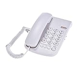 Aibesy Bewegliches schnurgebundenes Telefon-Telefon pausiert/Wahlwiederholung/Blitz/stummes mechanisches Verschluss-Wand-einbaubares Basis-H?rer f¨¹r Haus-Home Call-Center-B¨¹ro-Firmen-H