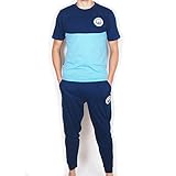 Manchester City FC - Herren Premium-Schlafanzug mit Langer Hose - Offizielles Merchandise - Geschenk für Fußballfans - XL