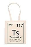 Tennessine Element Unknown Halogen Tasche Wiederverwendbar Einkaufen Lebensmittel Baumwolltuch Tote Reusable Shopping Bag
