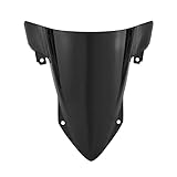 HMEILI WAASE Motorrad Doppelblasen Front Windschutzscheibe Windschutzscheibenschild Windweiser Fit for BMW S1000RR S 1000 RR K67 (Color : Dark Smoke)