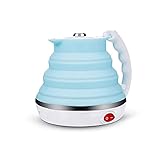 Faltbarer Elektrischer Kessel,Mini Reise Wasserkocher 555 ML BPA Frei Automatische Abschaltfunktion Warm Halten Verbrennungen Vermeiden,Leise Heizung,B
